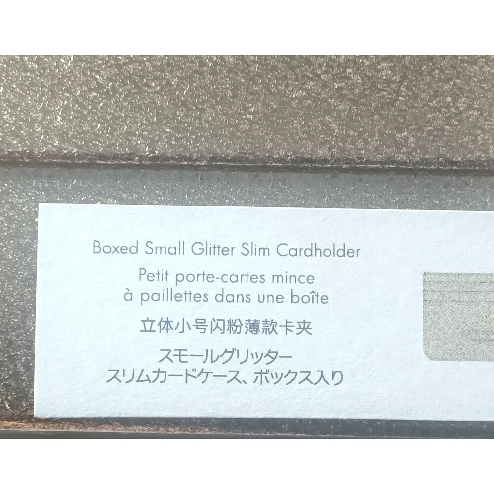Kate Spade New York Boxed Small Glimmer Glitter Slim Card Holder~Gold Retail $99 - Picture 5 of 7